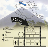 Mapa del Hotel San Bosco, La Fortuna, San Carlos, Alajuela, Costa Rica